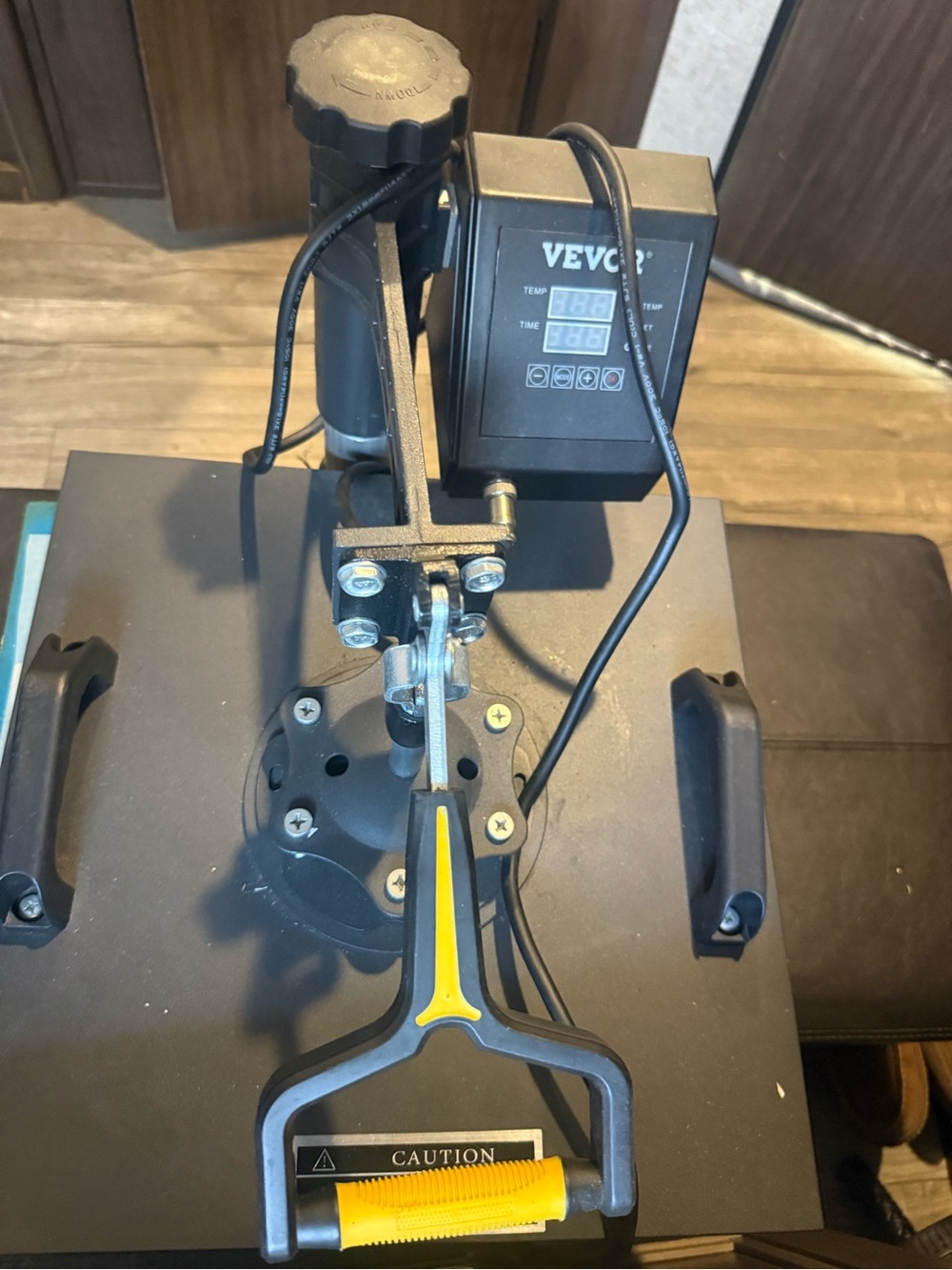 Heat Press Handle Assembly - Black and Yellow